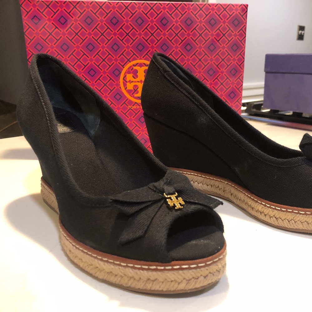 TORY BURCH Jackie 2 Peep Toe Wedge